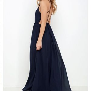 Lulu's blue maxi dress